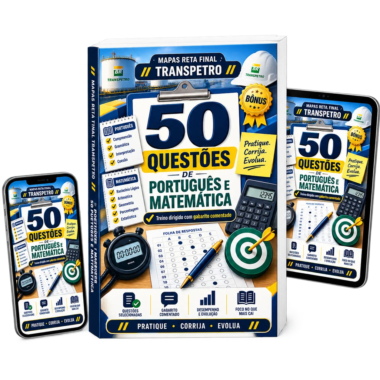 50 Questões de Português e Matemática Comentadas