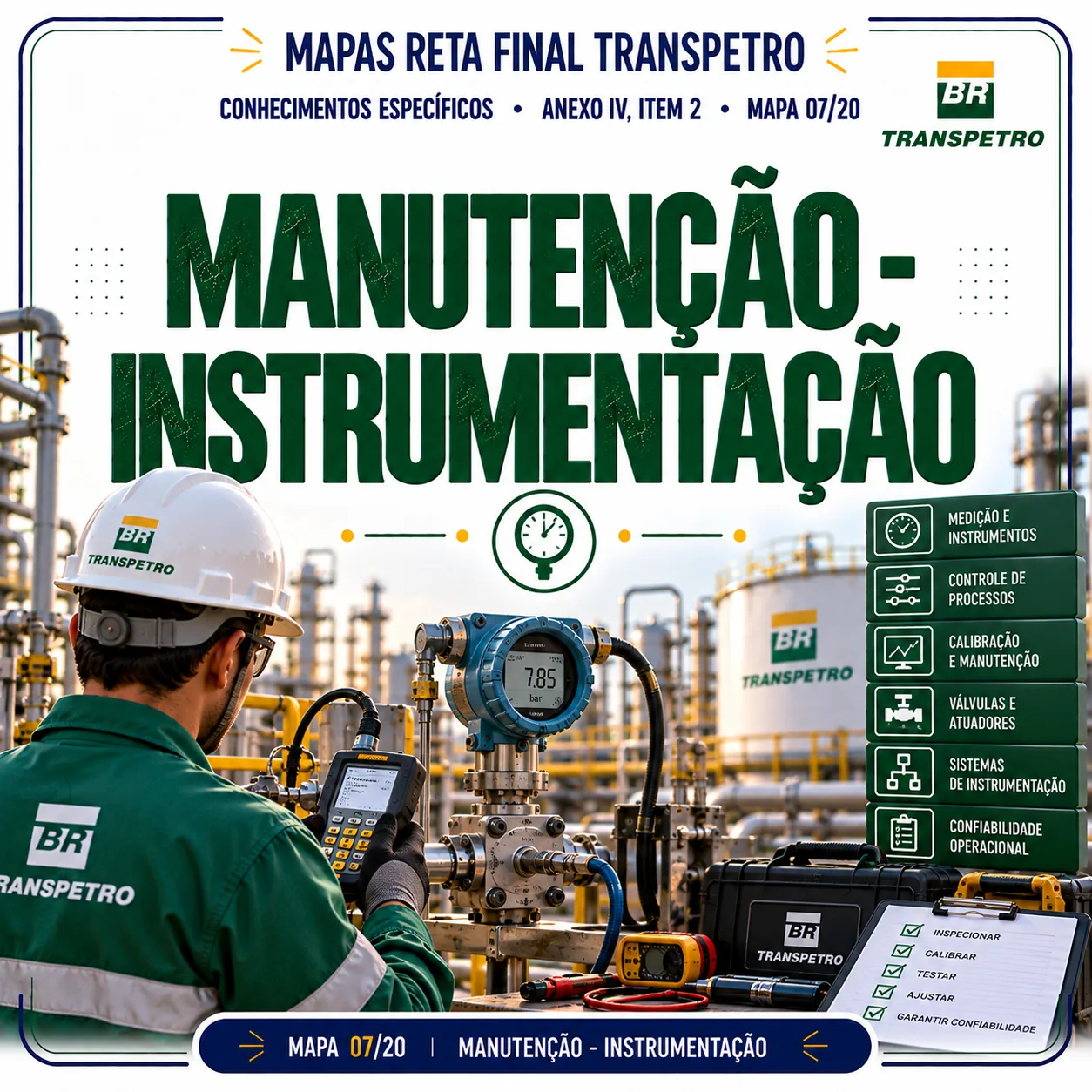 Mapas Visuais Completos da Competência Manutenção - Instrumentação