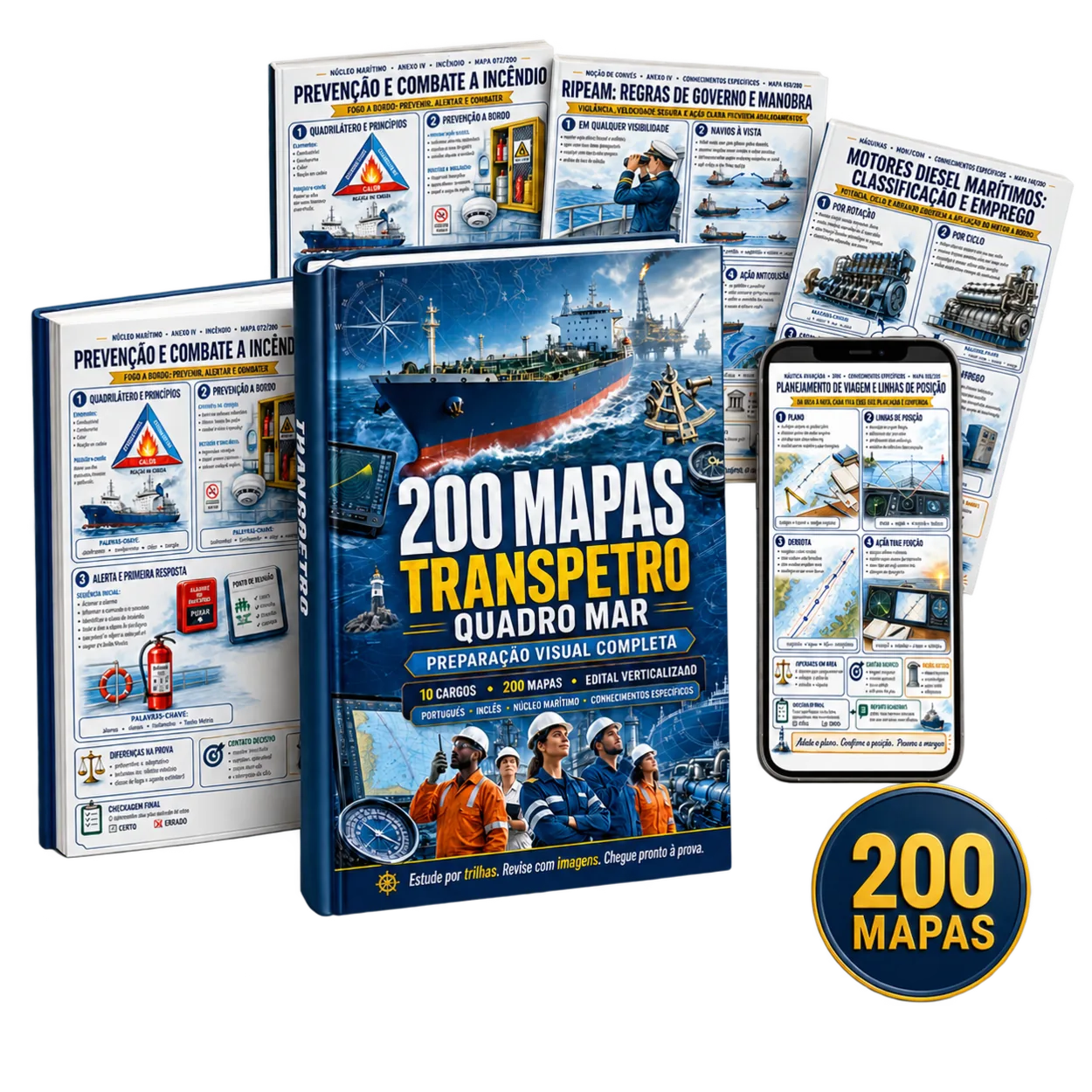200 Mapas Reta Final Transpetro Quadro Mar